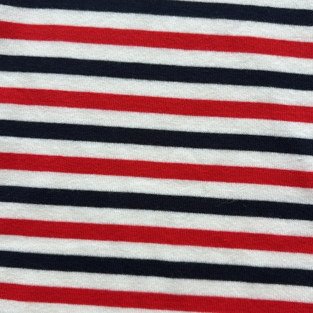 J.Crew Slim Perfect Fit Long Sleeve T-Shirt in Stripes- NWT- Coral/Navy- LARGE - Picture 2 of 4